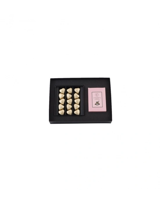 Twin Premium Fıstıklı Kalp Çikolata & Kahve Gold-Pembe