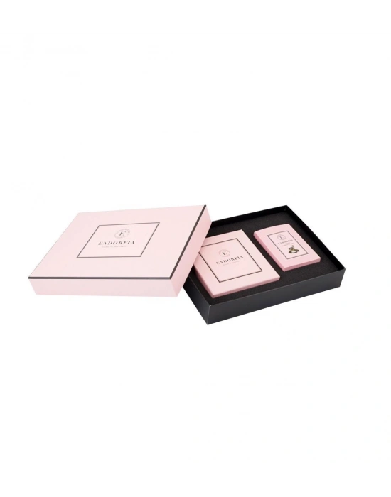 Twin Premium Fıstıklı Kalp Çikolata & Kahve Kırmızı-Pembe