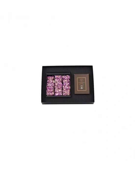 Twin Premium Gül Yapraklı Güllü Lokum & Kahve - Kahverengi