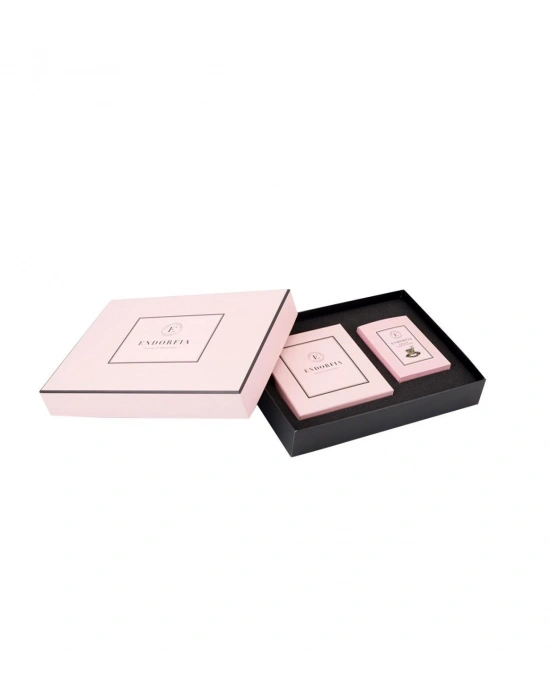 Twin Premium Gül Yapraklı Güllü Lokum & Kahve - Pembe