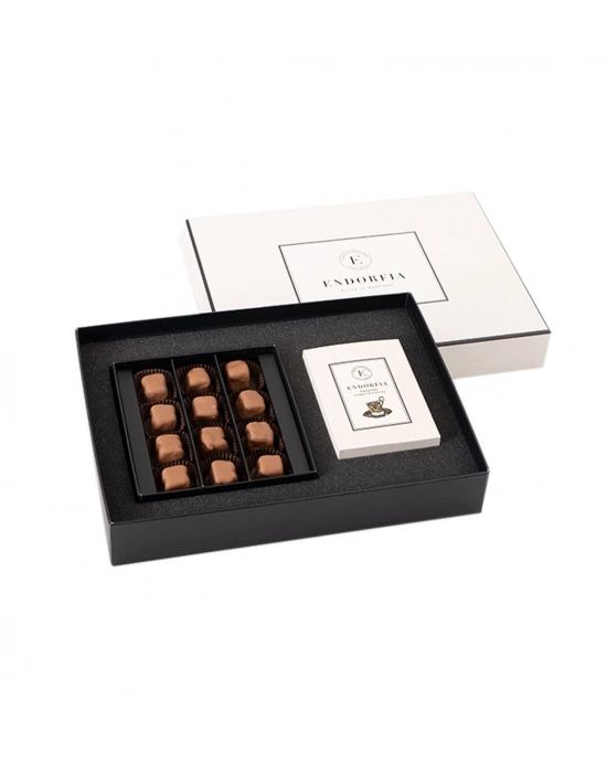 Twin Premium Sütlü Çikolata Kaplı Fıstıklı Lokum & Kahve - Beyaz
