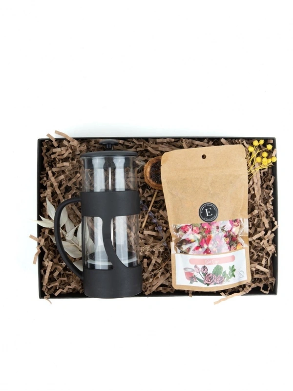 500 Ml French Press - Gül Çayı 100 Gr