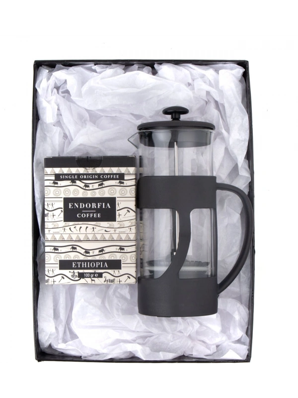 500 Ml French Press ve 100 gr Etiyopya Kahve