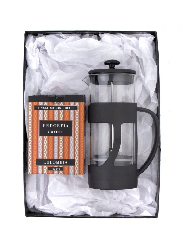 500 Ml French Press ve 100 gr Kolombia Kahve