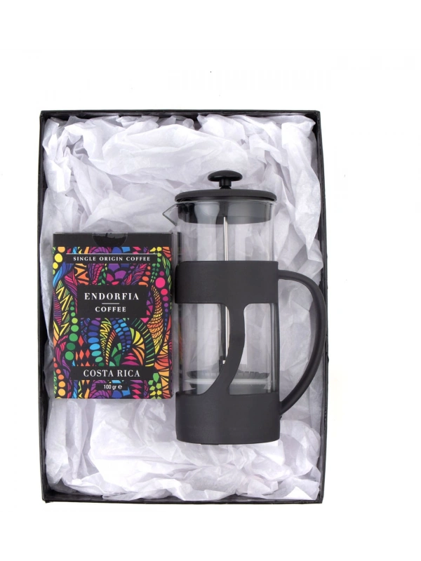 500 Ml French Press ve 100 gr Kostarika Kahve