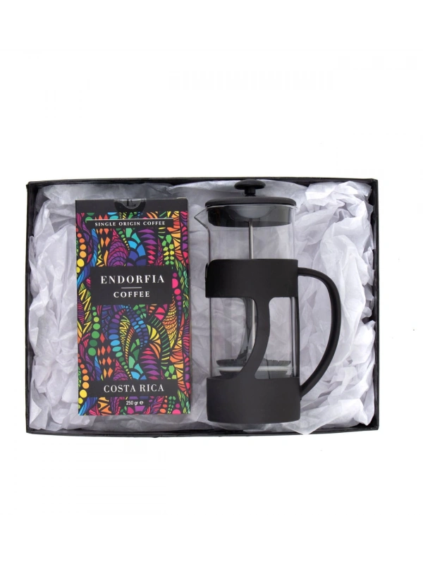 500 Ml French Press ve 250 gr Kostarika Kahve