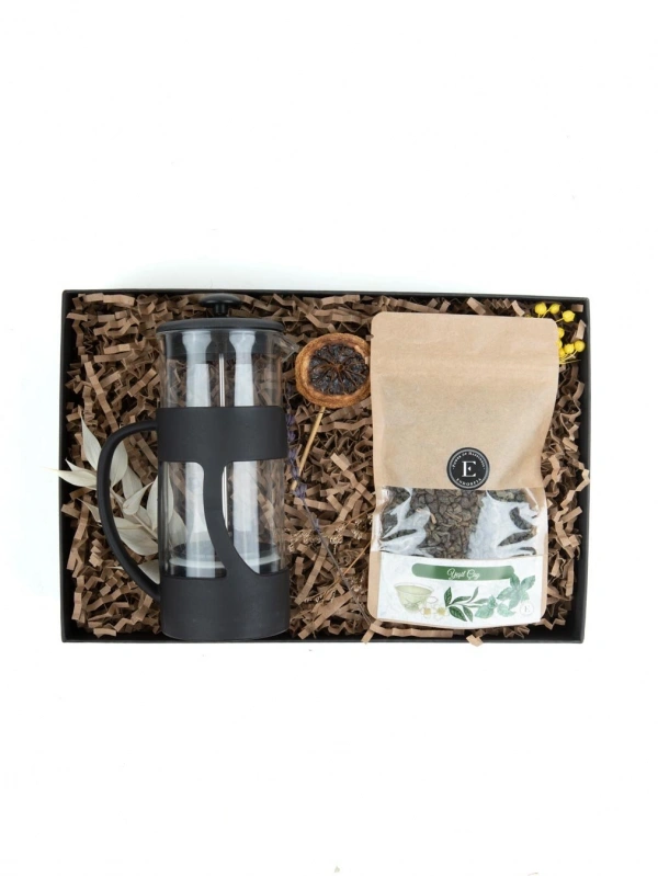 500 Ml French Press - Yeşil Çay 110 Gr