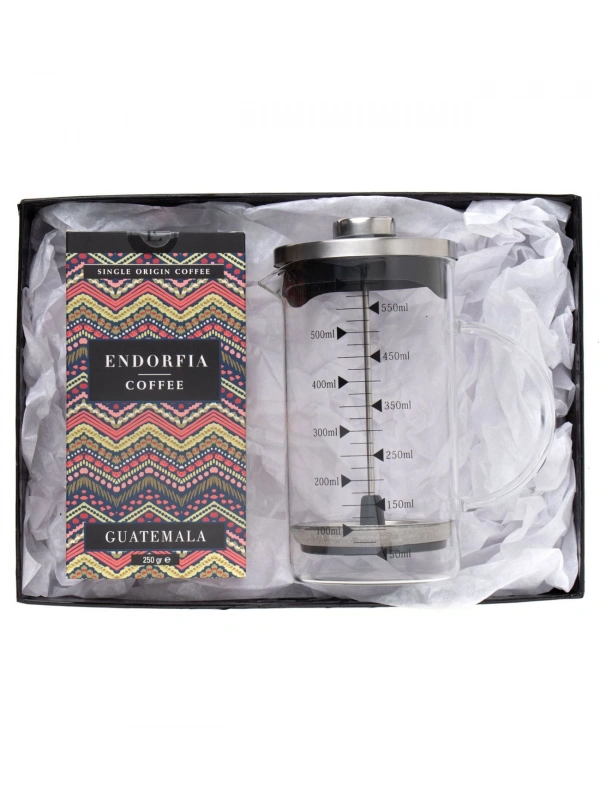 Borosilikat 600 Ml French Press ve 250 gr Guatemala Kahve