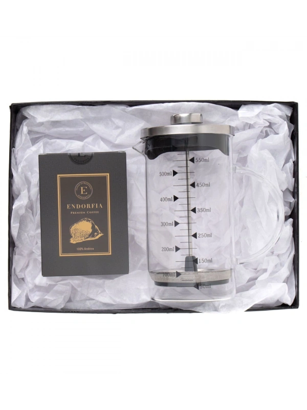 Borosilikat 600 Ml French Press ve Filtre Kahve Siyah