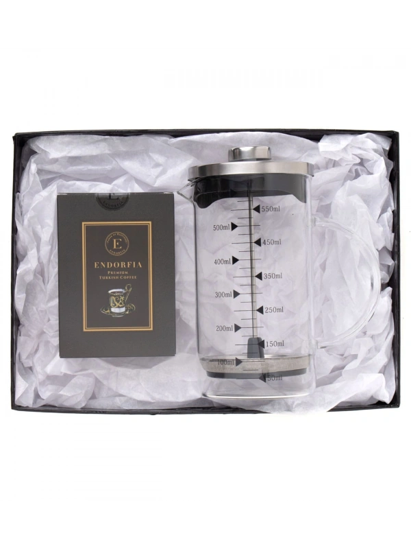 Borosilikat 600 Ml French Press ve Türk Kahvesi Siyah