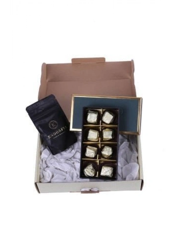 Çikolata Kaplı Lokum -Premium 20 gr Türk Kahvesi Yılbaşı Kutusu
