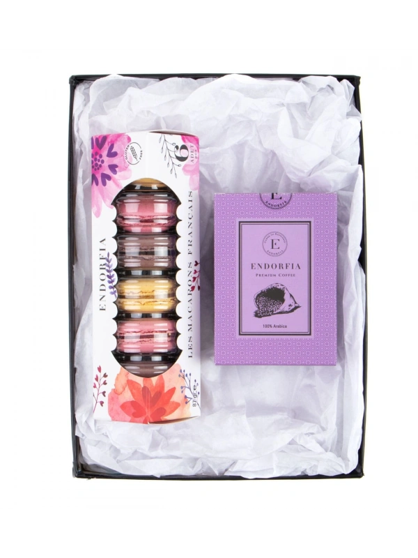 D2 Çikolatalı Frambuazlı Limonlu Makaron Premium Filtre Kahve 100gr Mor Hediye Kutusu