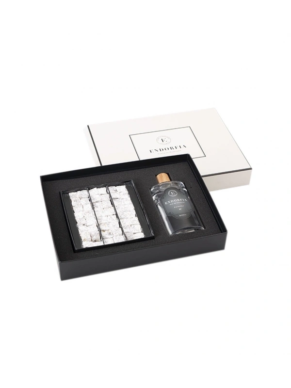 Double Premium Duble Fıstıklı Çifte Kavrulmuş Lokum & Kolonya - Beyaz