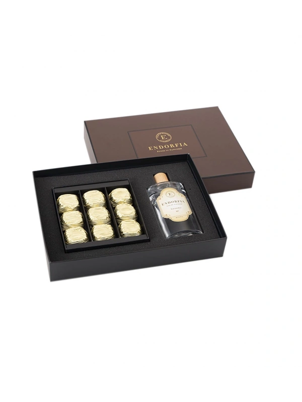 Double Premium Fındıklı Çiçek Special Çikolata & Kolonya - Kahverengi