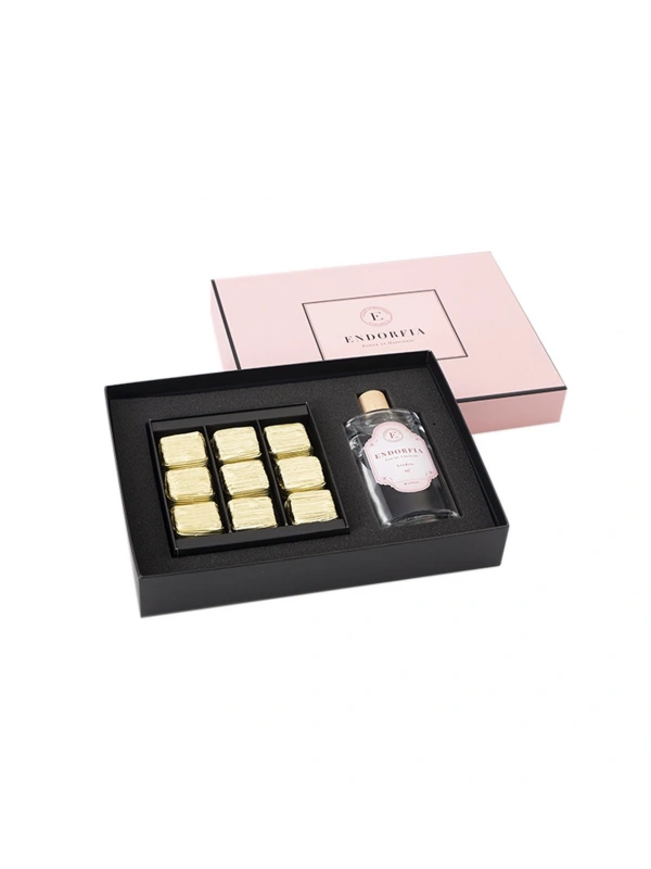 Double Premium Fındıklı Üzümlü Special Çikolata & Kolonya - Pembe