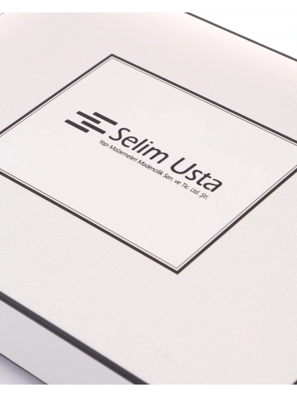 Double Premium Gül Yapraklı Güllü Lokum & Kolonya Beyaz - Kurumsal Hediye Kutusu