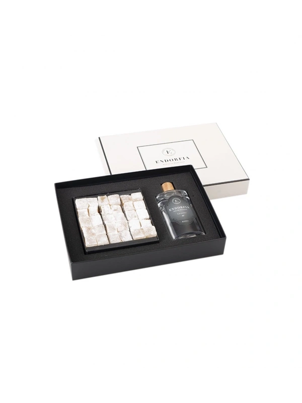 Double Premium Sade Lokum & Kolonya - Beyaz