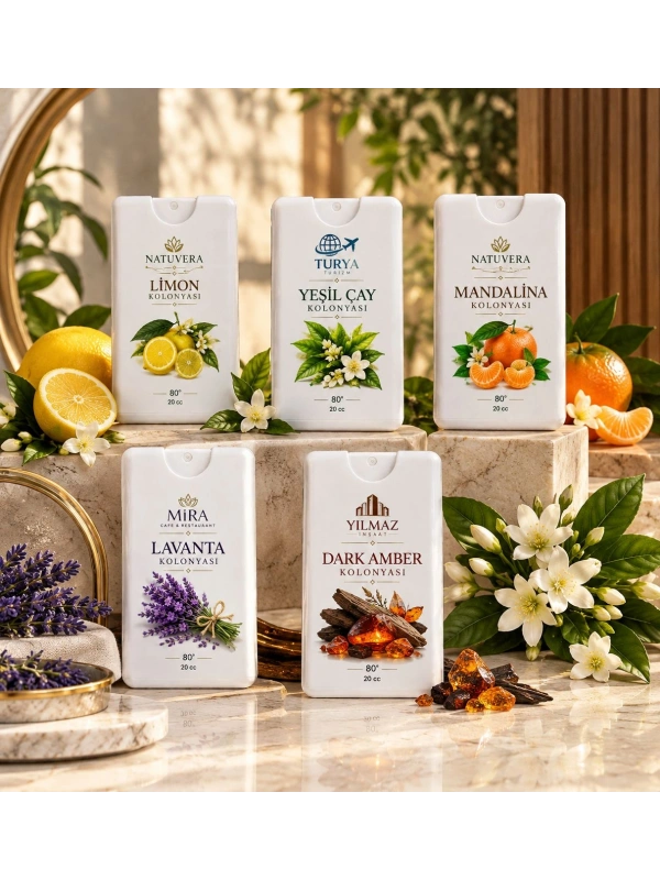 Firmaya Özel Logolu Kaset Kolonya 20 ml (100 Adet)