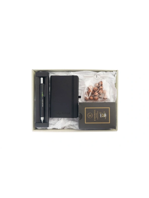 Kişiye Özel Termoderi  Defter-Mühendis Kalemi Filtre Kahve Siyah-Kahve Draje