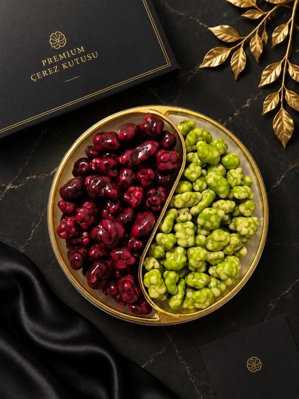 Meyve Aromalı Draje Kutusu 200 g | Böğürtlen Draje 100 g ve Şeftali Draje 100 g