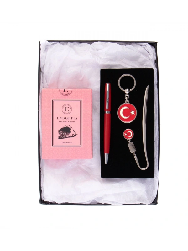 Premium Kahve Pembe - Ayyıldız Kalem Seti
