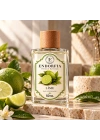 50 ML Lime Cam Şişe Ahşap Kapak  Kolonya