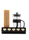 500 Ml French press ve  Single Slim Fıstıklı Kalp Çikolata Gold