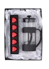 500 Ml French press ve  Single Slim Fıstıklı Kalp Çikolata Kırmızı