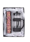500 Ml French Press ve Single Slim Gül Yapraklı Lokum Kırmızı