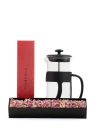 500 Ml French Press ve Single Slim Gül Yapraklı Lokum Kırmızı
