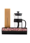 500 Ml French Press ve Sngle Slim Gül Yapraklı Lokum Gold