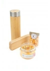 Bambu Termos Kalem Seti - Portakal Draje 100 Gr - Aşk & Huzur Biberiye ve Portakal Mumu