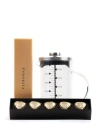 Borosilikat 600 Ml French Press ve  Single Slim Fıstıklı Kalp Çikolata Gold