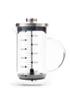 Borosilikat 600 Ml French Press ve  Single Slim Fıstıklı Kalp Çikolata Gold