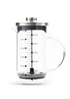 Borosilikat 600 Ml French Press ve  Single Slim Fıstıklı Kalp Çikolata Kırmızı