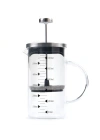 Borosilikat 600 Ml French press ve Single Slim Gül Yapraklı Lokum Gold