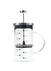 Borosilikat 600 Ml French press ve Single Slim Gül Yapraklı Lokum Siyah