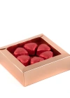 Fıstıklı Kalp Çikolata Kırmızı - Küçük Kurumsal Kutu - Rose