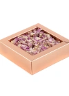 Gül Yapraklı Güllü Lokum - Küçük Kurumsal Kutu - Rose
