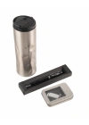 Kişiye Özel Bakla Desenli Çelik Termos- Metal Roller Kalem Siyah-Usb bellek 16 gb
