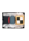 Kişiye Özel Hakiki Deri Cüzdan Lacivert-Taş Powerbank Küçük Kurumsal Kutu Madlen Mix 801