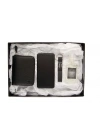 Kişiye Özel Hakiki Deri Cüzdan Siyah- Powerbank 5000 mAh- Usb Bellek Siyah Sprey Kolonya 810
