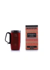 Kişiye Özel Hediyelik Çelik Termos Bardak Kırmızı & Kenya AA Plus Kahve Seti