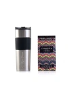 Kişiye Özel Hediyelik French Press Termos Gümüş & Guatemala Kahve Seti