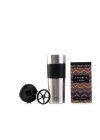 Kişiye Özel Hediyelik French Press Termos Gümüş & Guatemala Kahve Seti