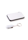 Kişiye Özel Powerbank - Metal Anahtarlıklı USB Gümüş - Premium Kahve