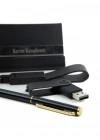 Kişiye Özel Tükenmez Kalem - Kartvizitlik Siyah - Deri Anahtarlık - USB Bellek 16 GB