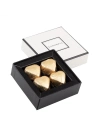 Single Small Fıstıklı Kalp Çikolata - Gold-Beyaz