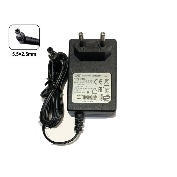 12V 2A 5.5x2.5mm Uçlu Adaptör