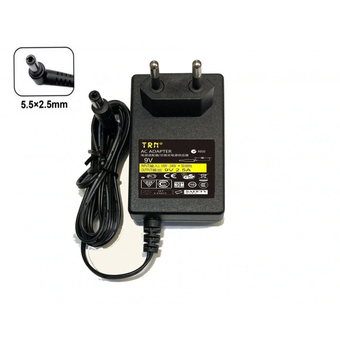 9V 2.5A 5.5x2.5mm Uçlu Adaptör